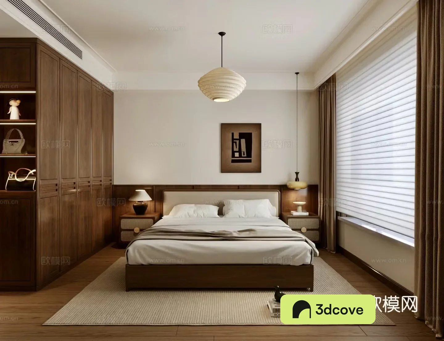 Middle style bedroom master bedroom 3D model