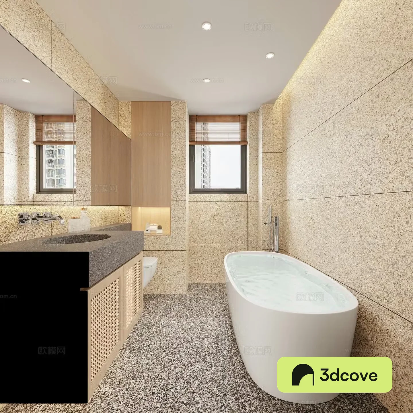 Log-wind bathroom