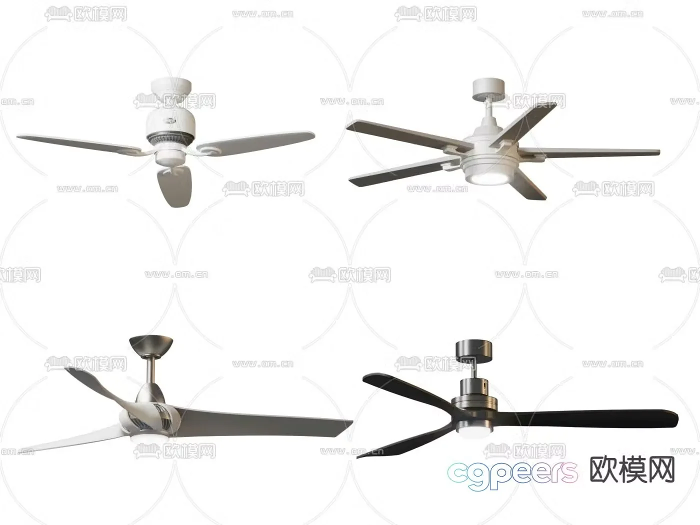 fan light ceiling fan light 3d model