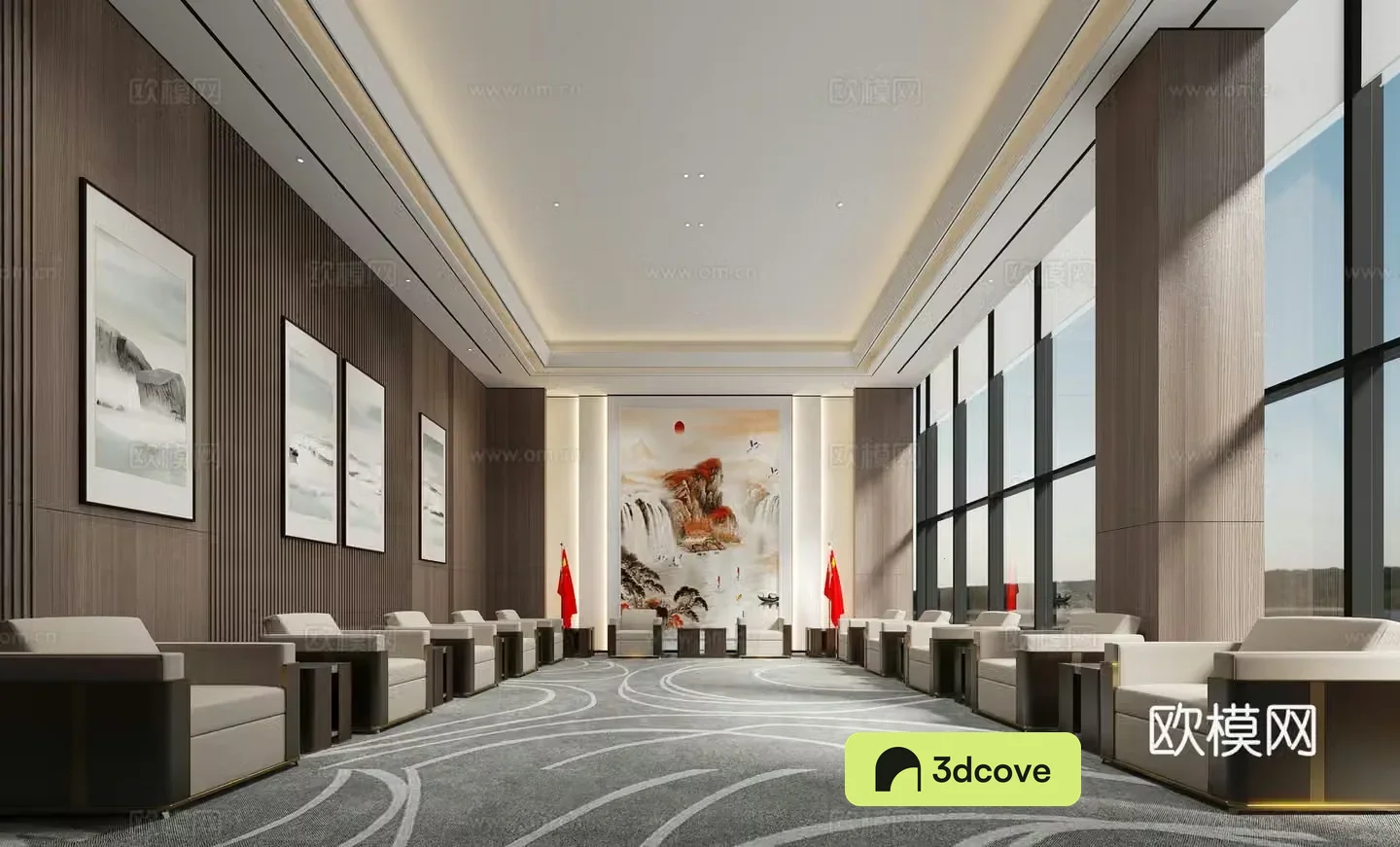 Modern office reception room