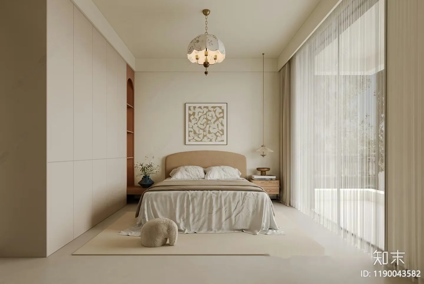 Cozy Bedroom 3D Model – 17820 – CORONA Render