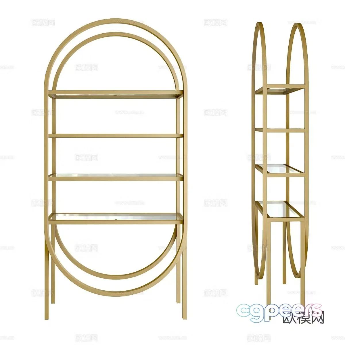 Light luxury storage rack display rack display rack 3d model