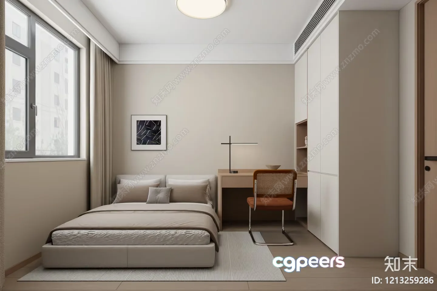 Cozy Bedroom 3D Model – 21474 – VRAY Render