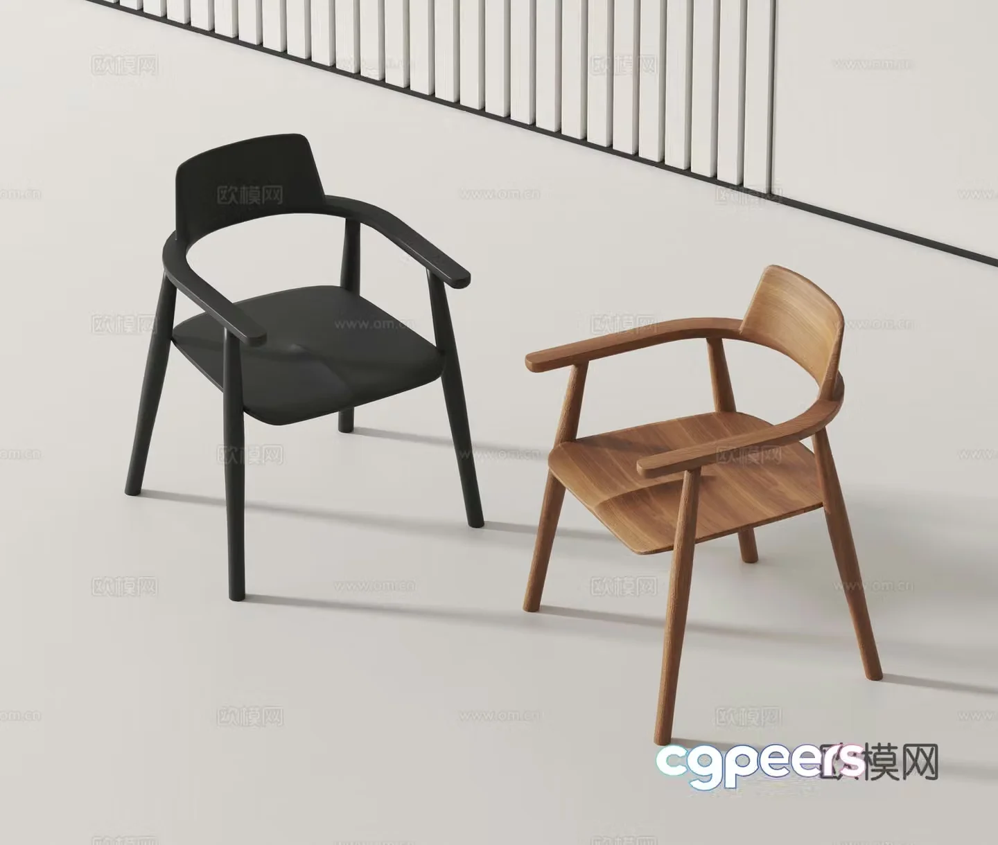 Modern single chair 3d model