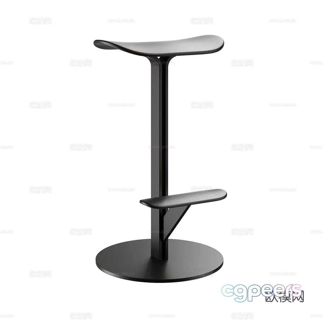 MDF Italia Minimalist Bar Stool Italian Bar Stool Metal Bar Stool Simple Bar Stool 3D Model