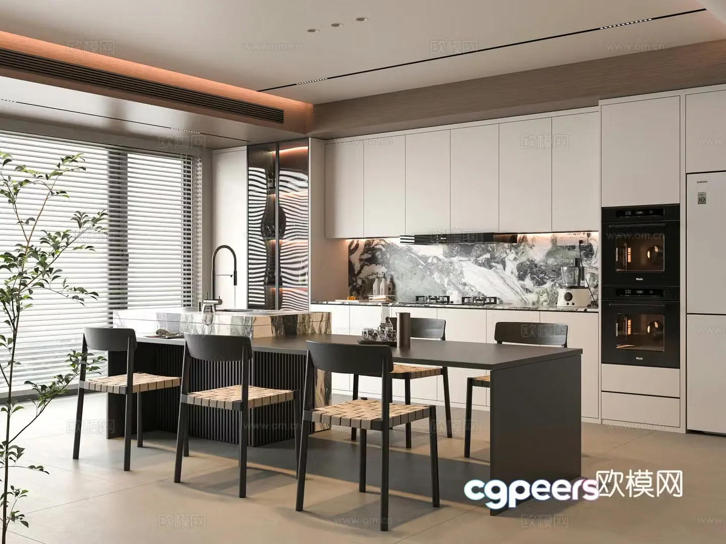 Modern restaurant 3d model