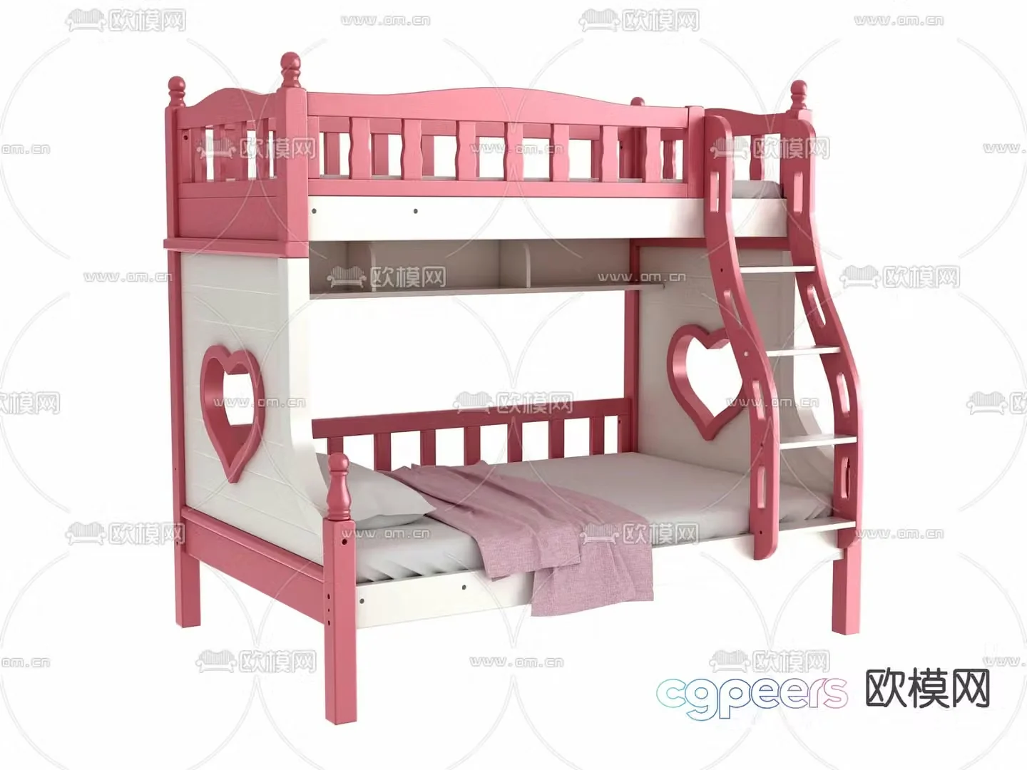 Children’s bed bunk bed 3d model
