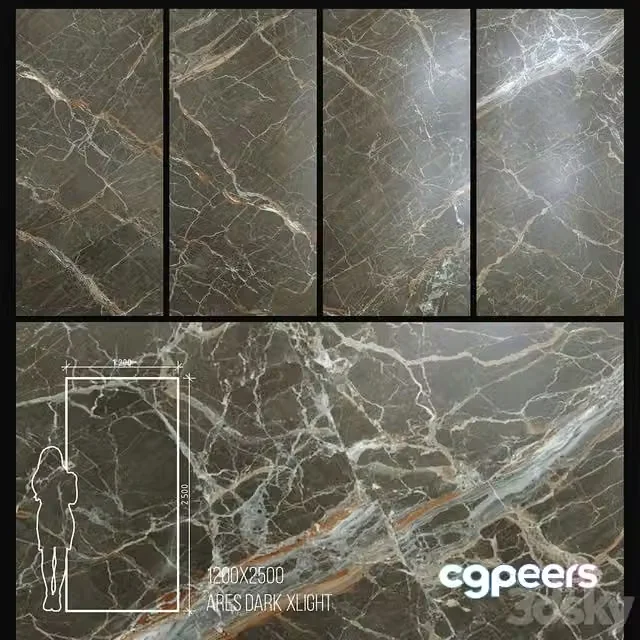 3ds Max Free – Ceramic Tile Urbatek Xlight 1200X2500 Ares Dark