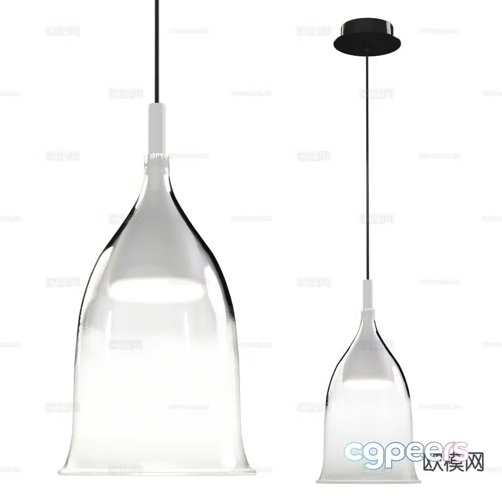 Italamp glass chandelier 3d model