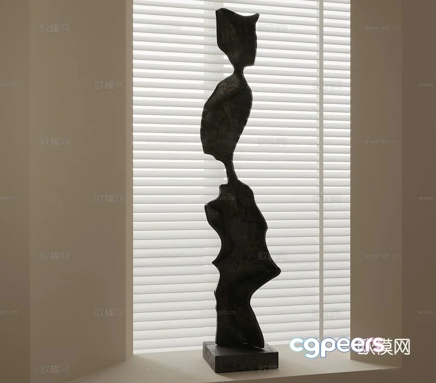 Modern interior sculpture Stone sculpture 3d model