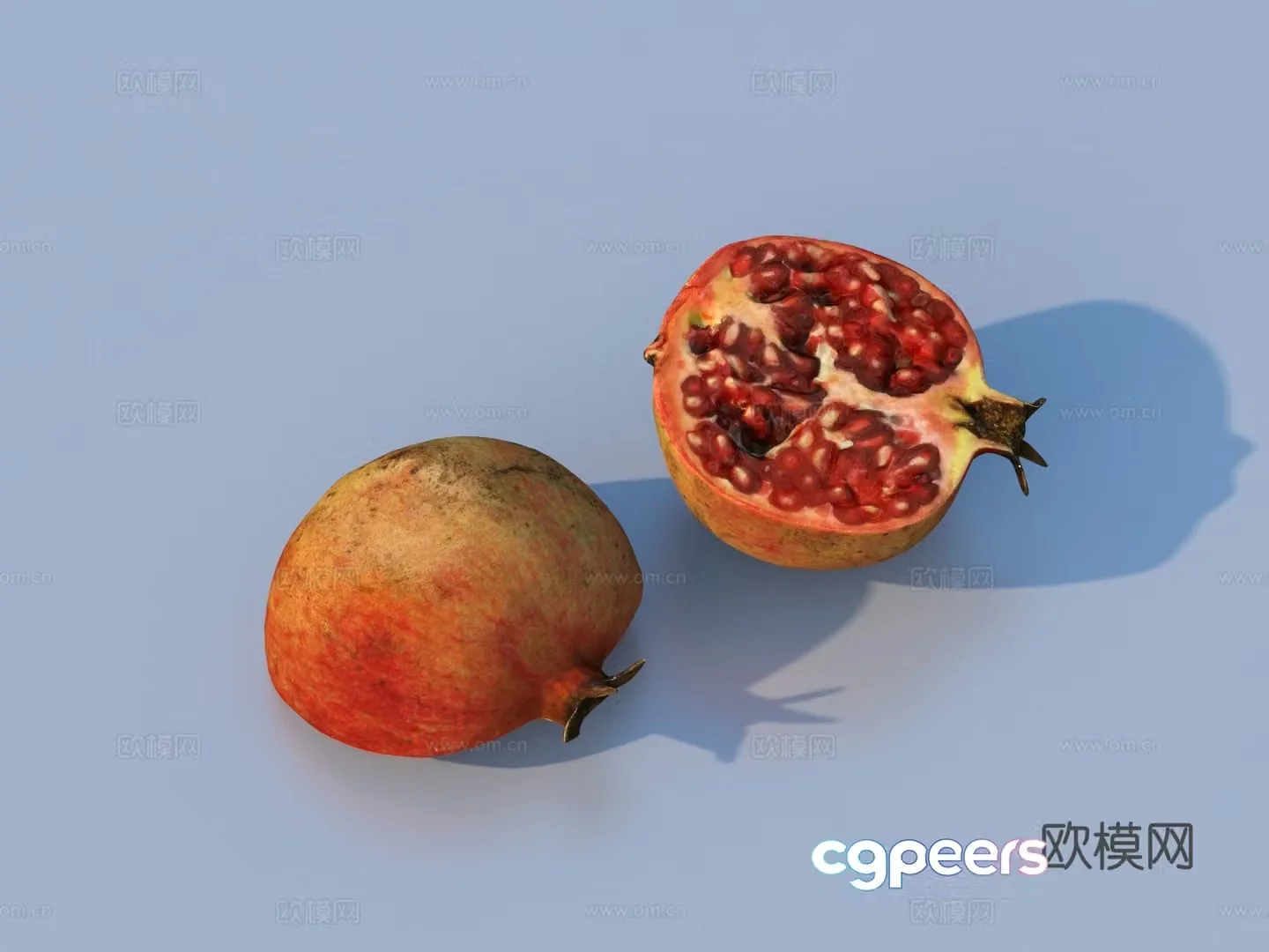 Pomegranate Fruit 3D Model