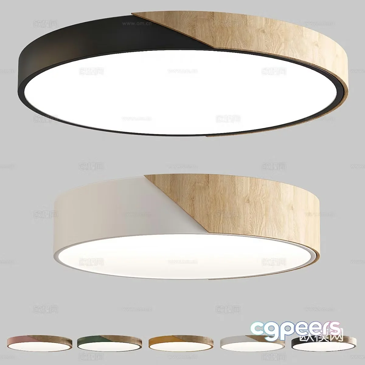Modern Nordic ceiling light 3d model
