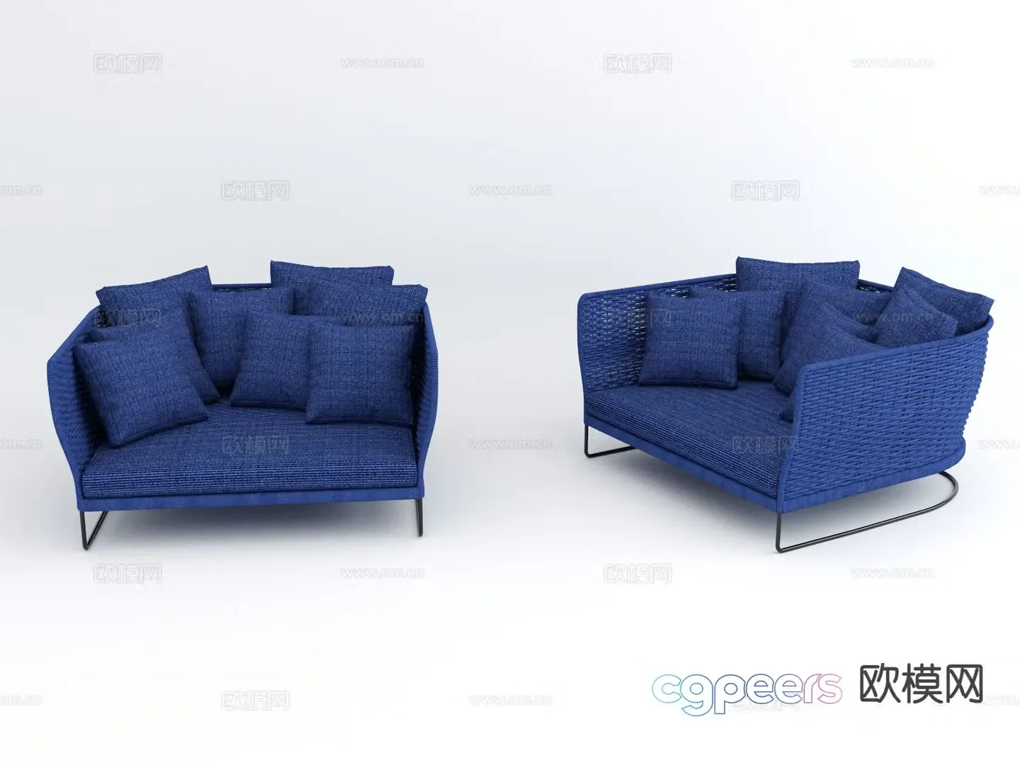 Outdoor sofa patio sofa 3d model