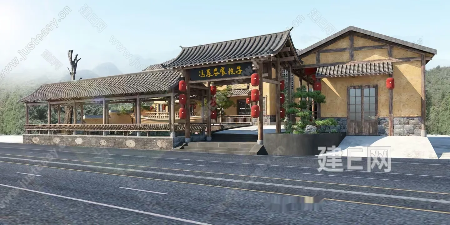 Traditional Chinese Building 3D Model – 1878 – VRAY Render