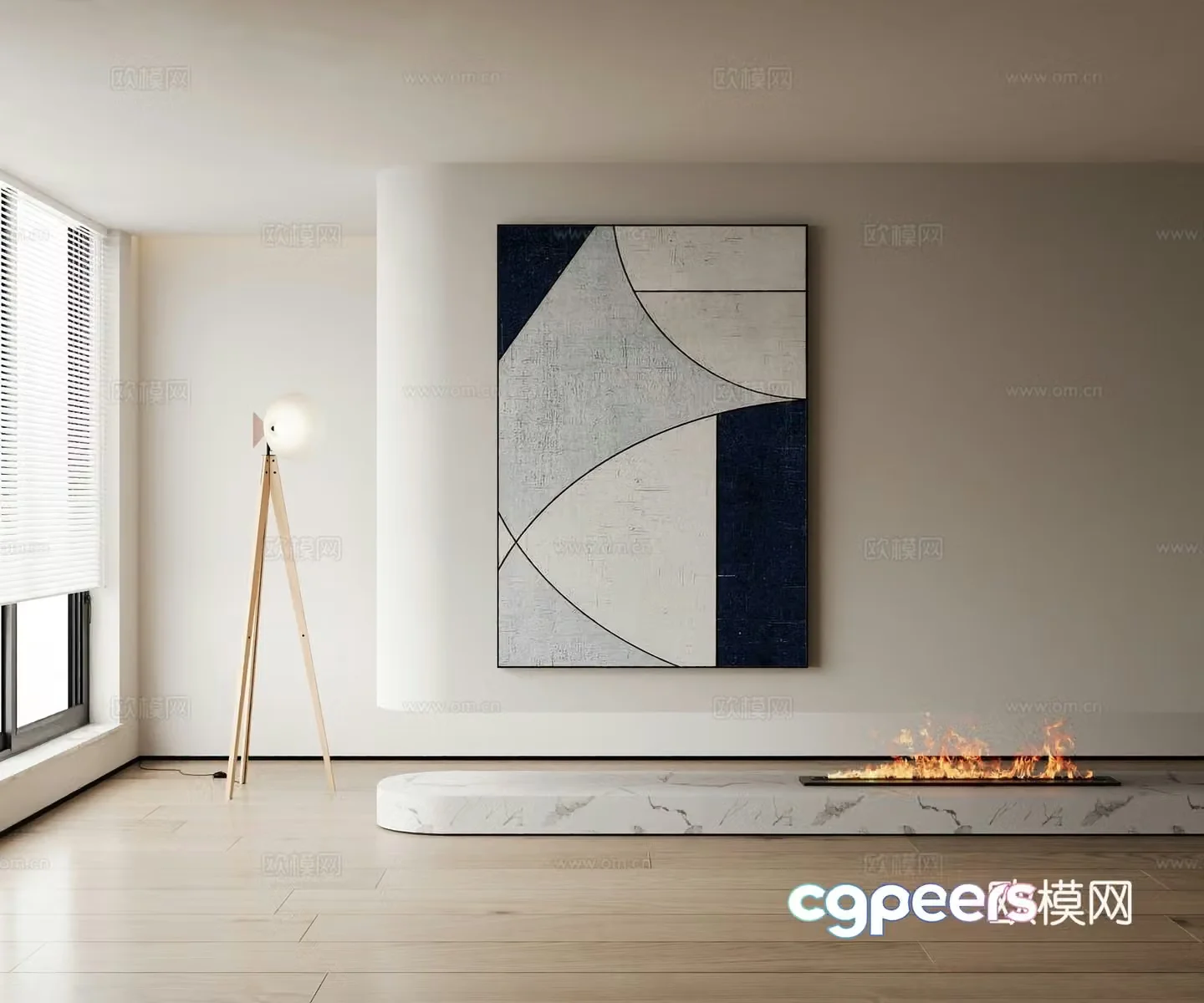 Modern decorative painting 3d model