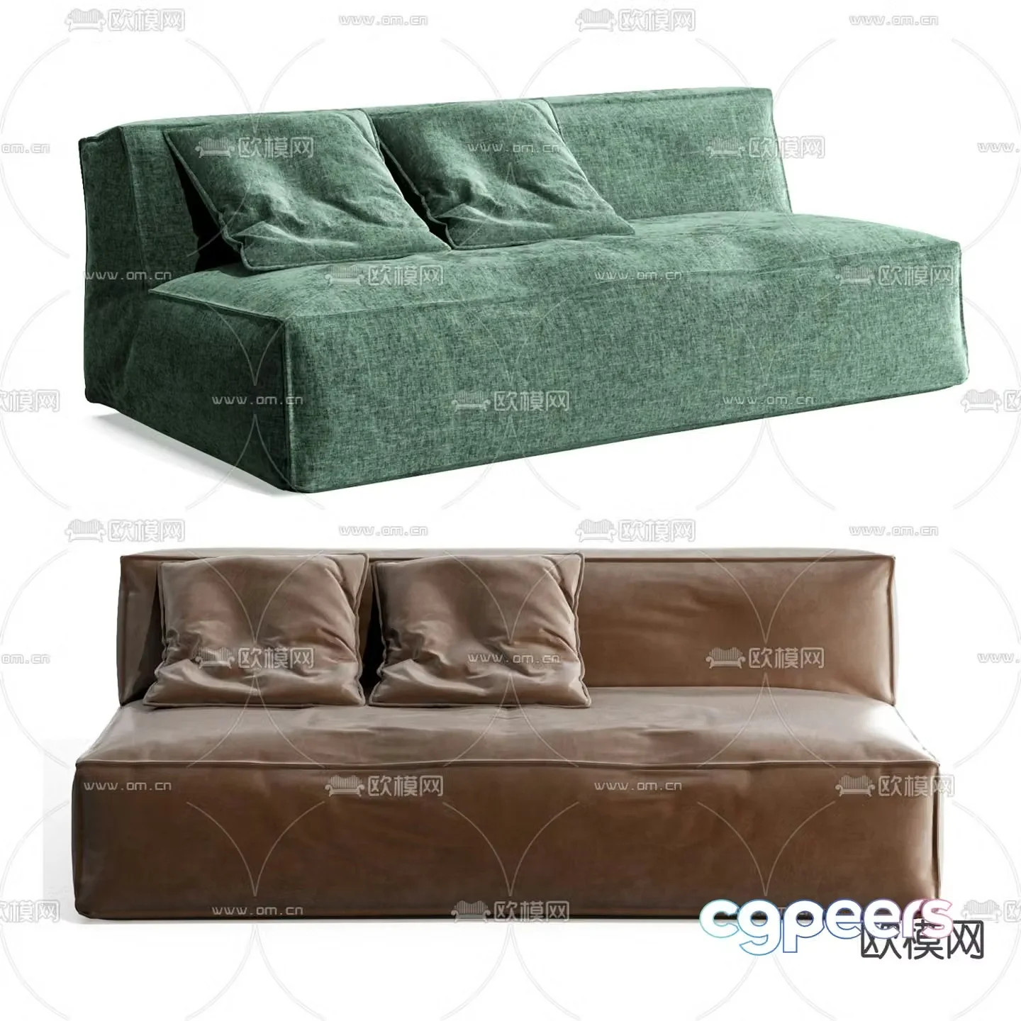 Baxter multi-person sofa 3d model