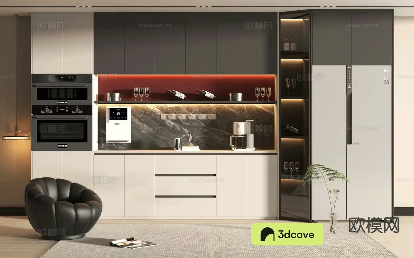 Modern wine cabinet sideboard