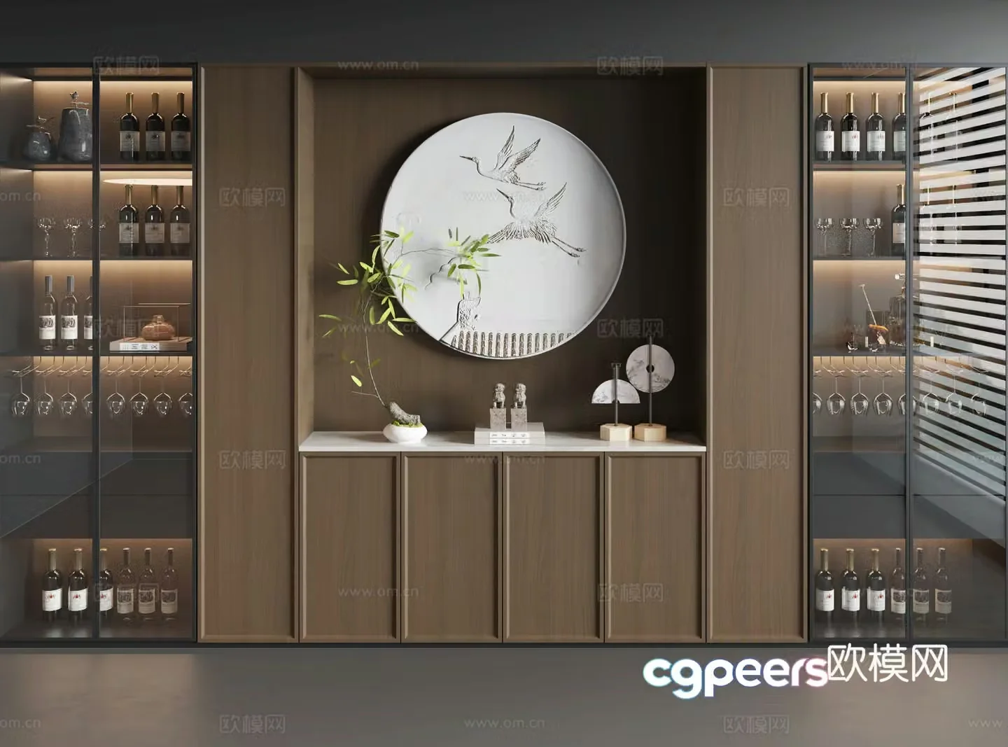 New Chinese wine cabinet 3D model