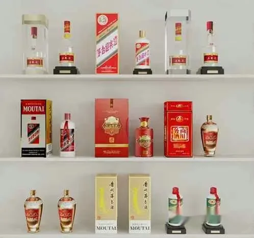 Shelf Of Bottles 3D Model – 18616 – VRAY Render