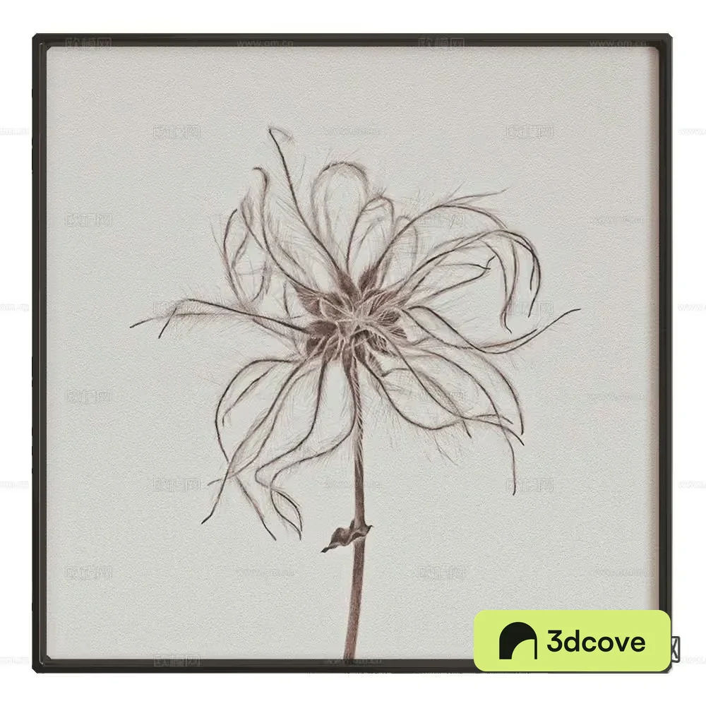 The Image Features A Flower In A Frame Characterized By Its Sepia-Ton