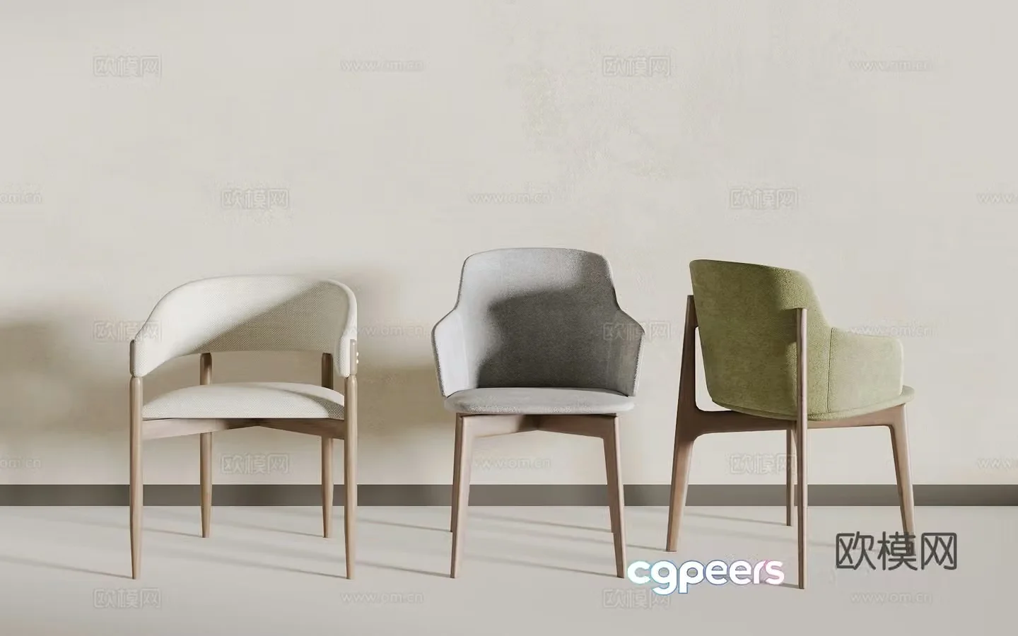 Modern dining chair 3d model