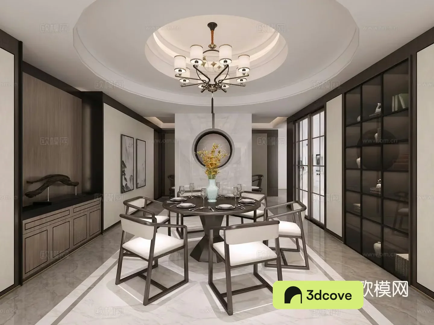 New Chinese sideboard chandeliers sofa wall light