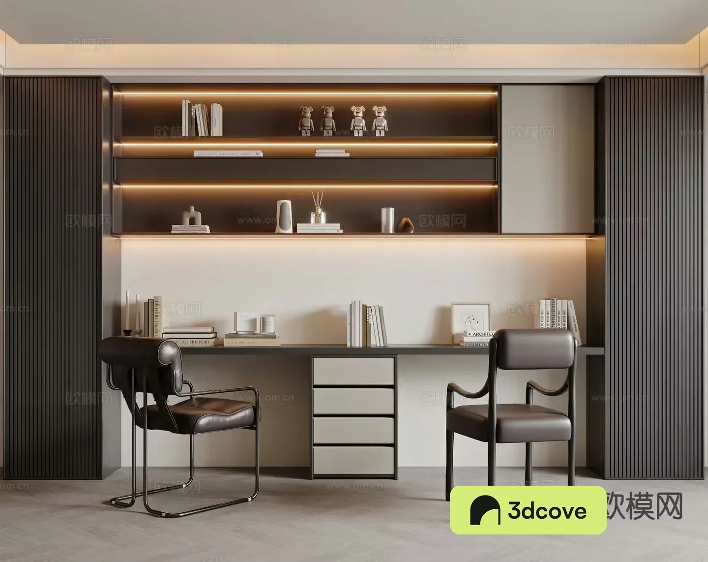 Modern double study room