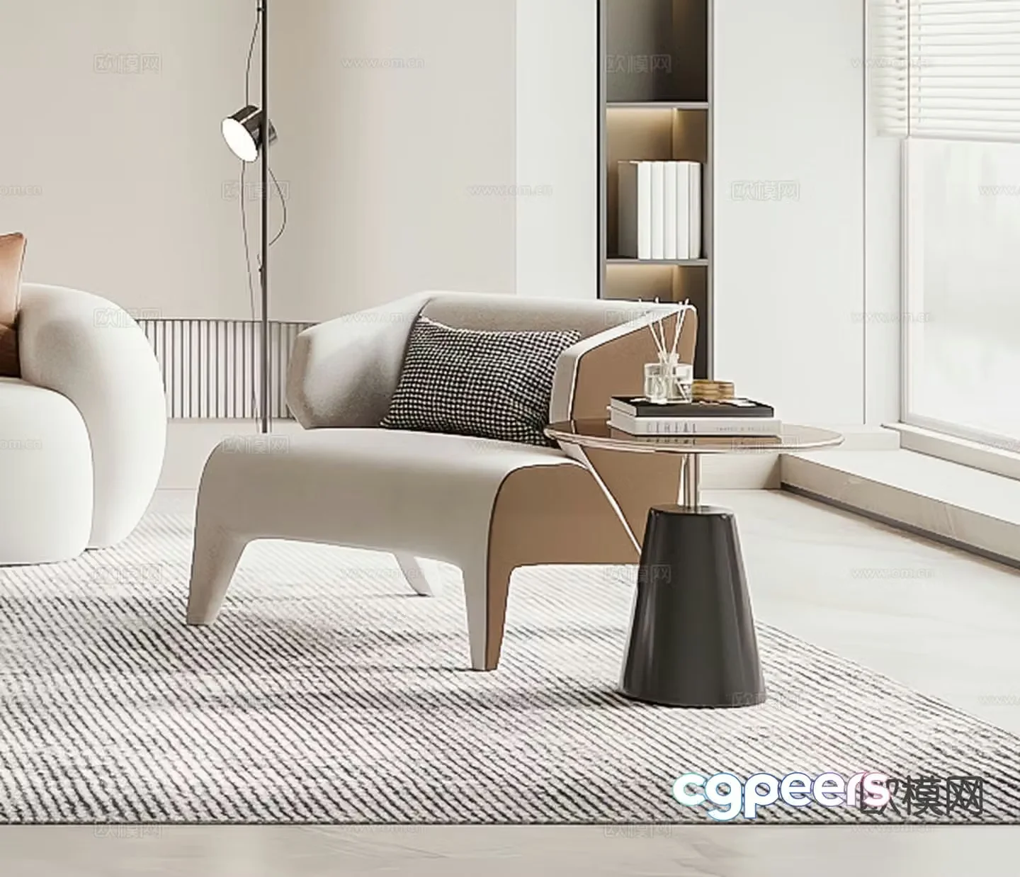 Modern chair leisure chair 3d model