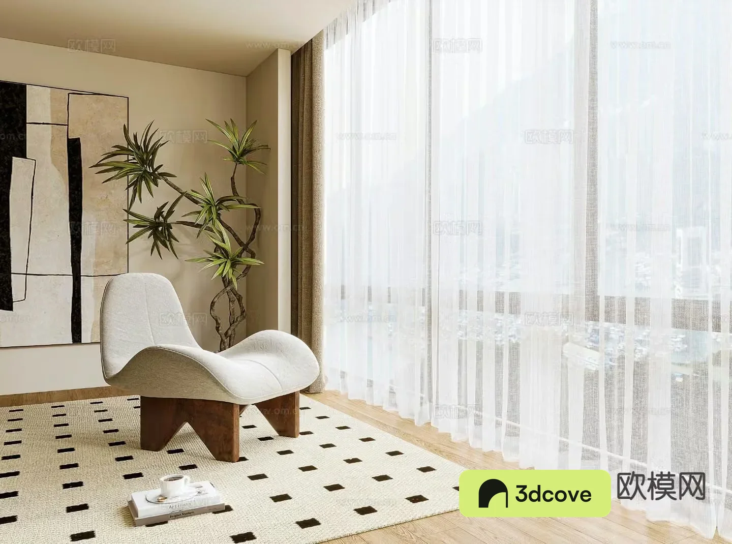 Cream style chair leisure chair
