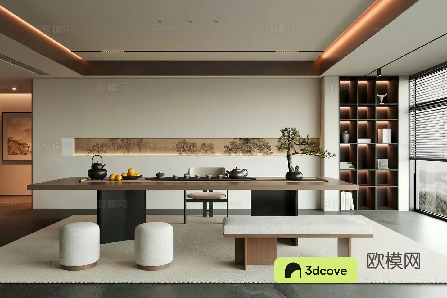 Modern new Chinese tea room