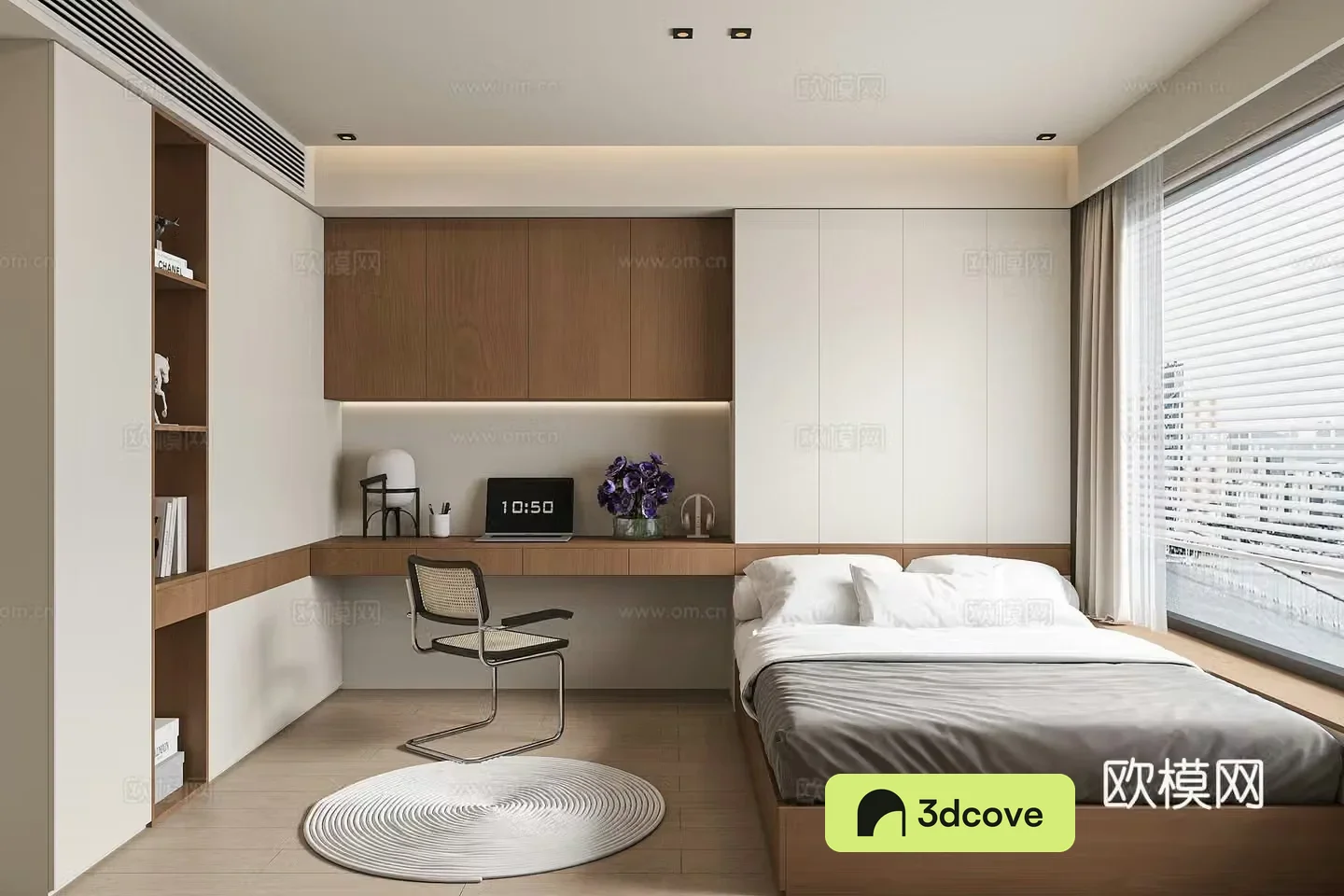 Log wind tatami bedroom