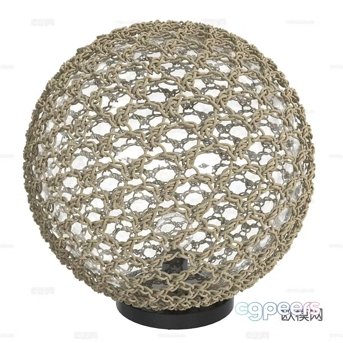 Modern knitted decorative desk lamp 3d model
