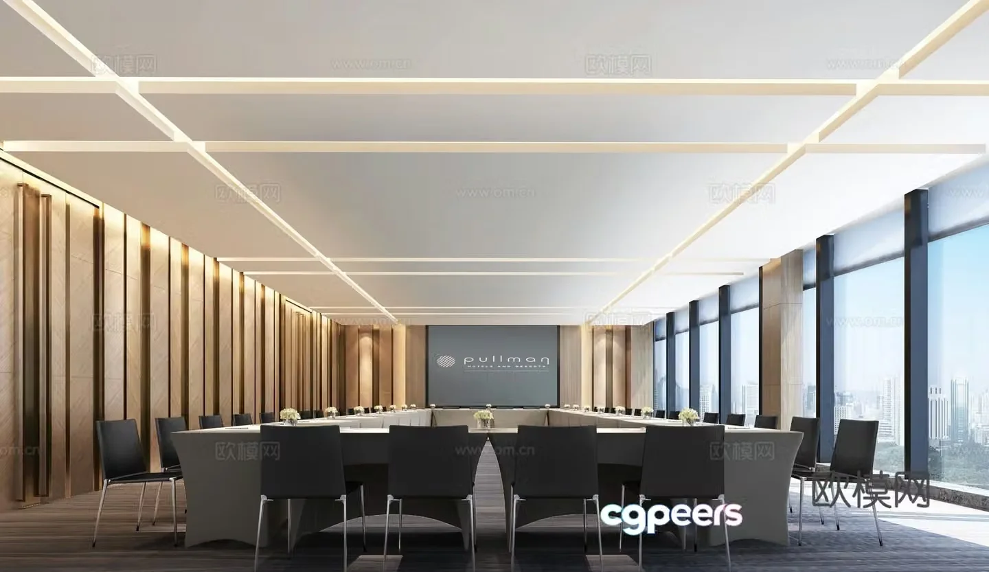 Modern conference room 3d model