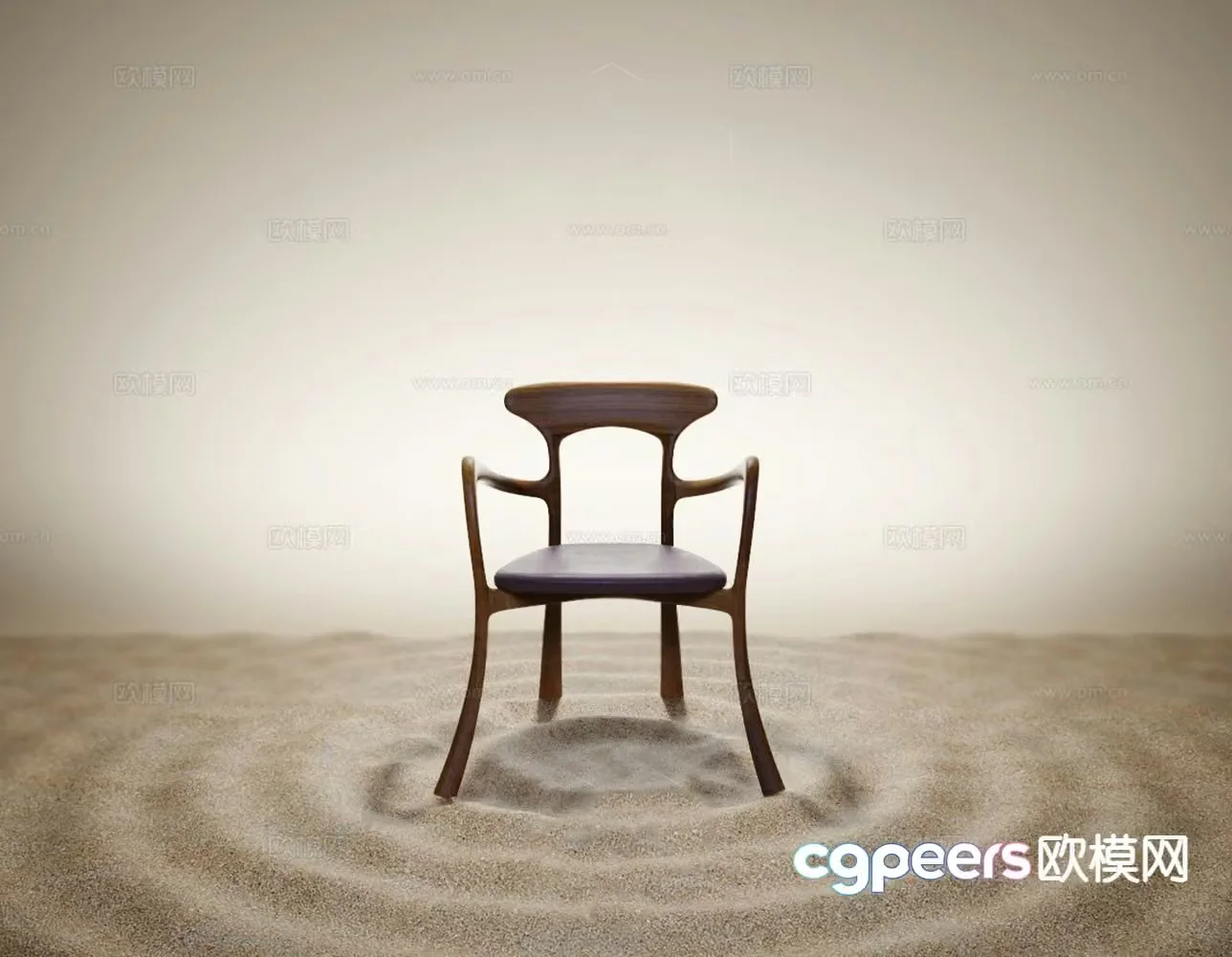 New Chinese style leisure chair chair armchair tea chair 3d model
