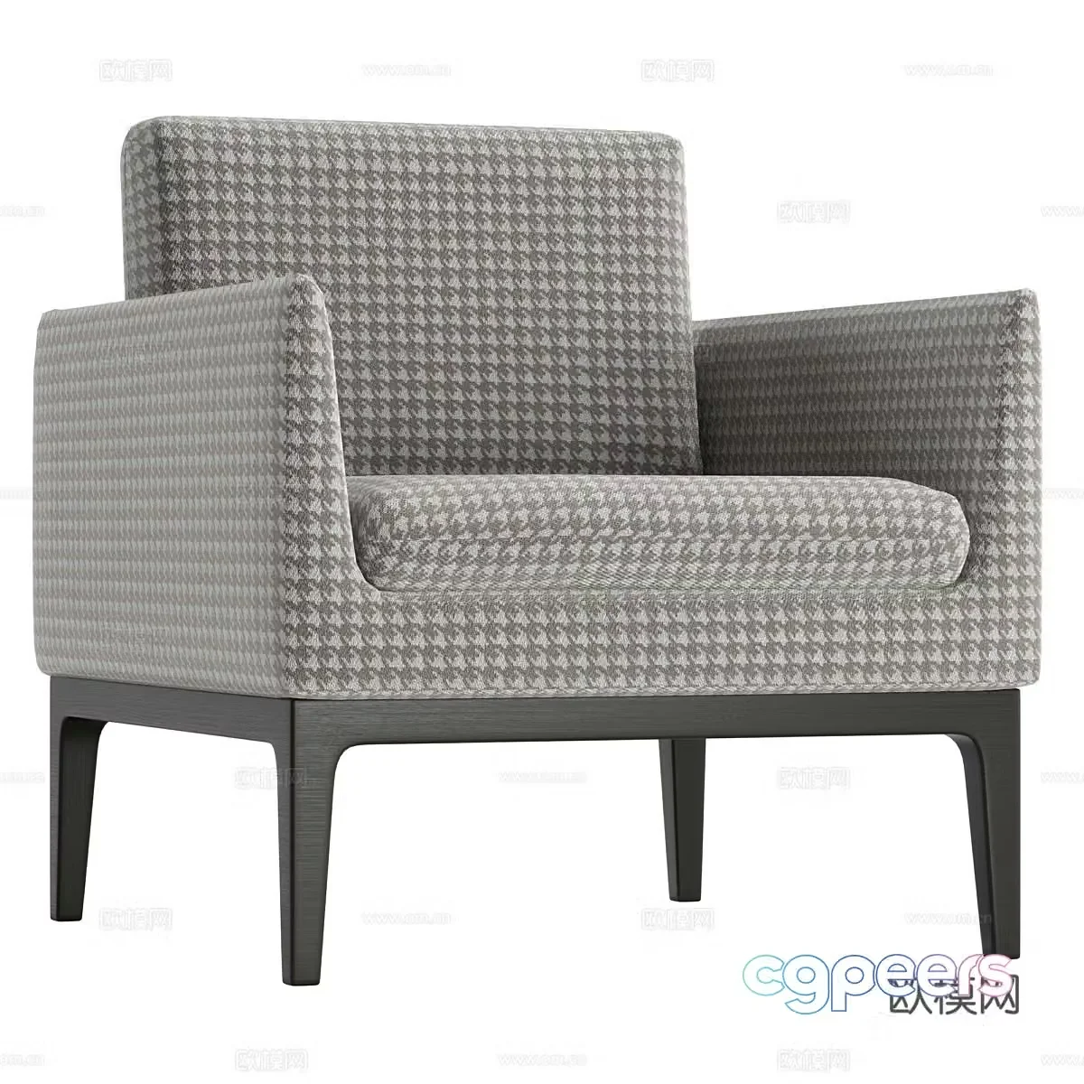 Modern Italian fabric armchair 3d model