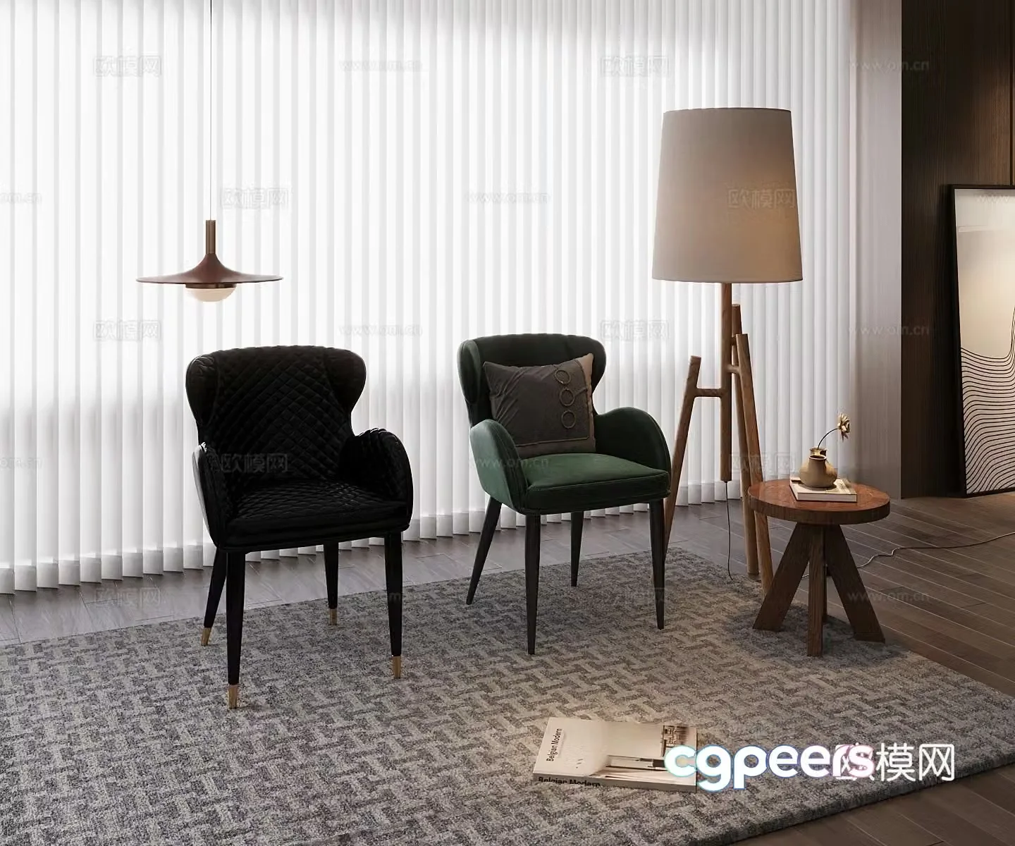 Italian coffee chair 3d model
