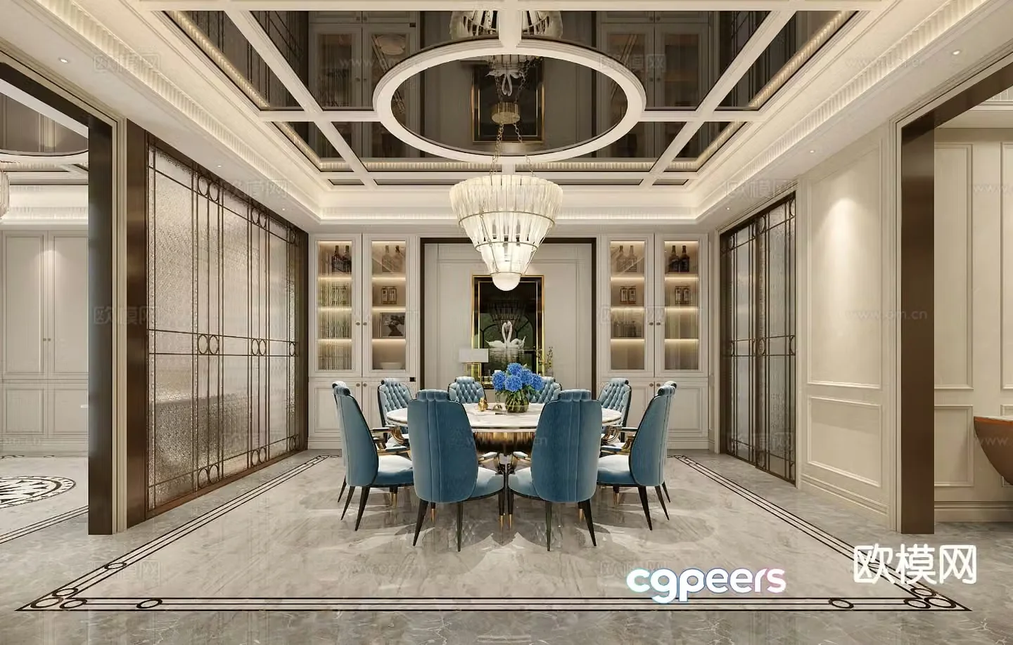 French restaurant 3d model