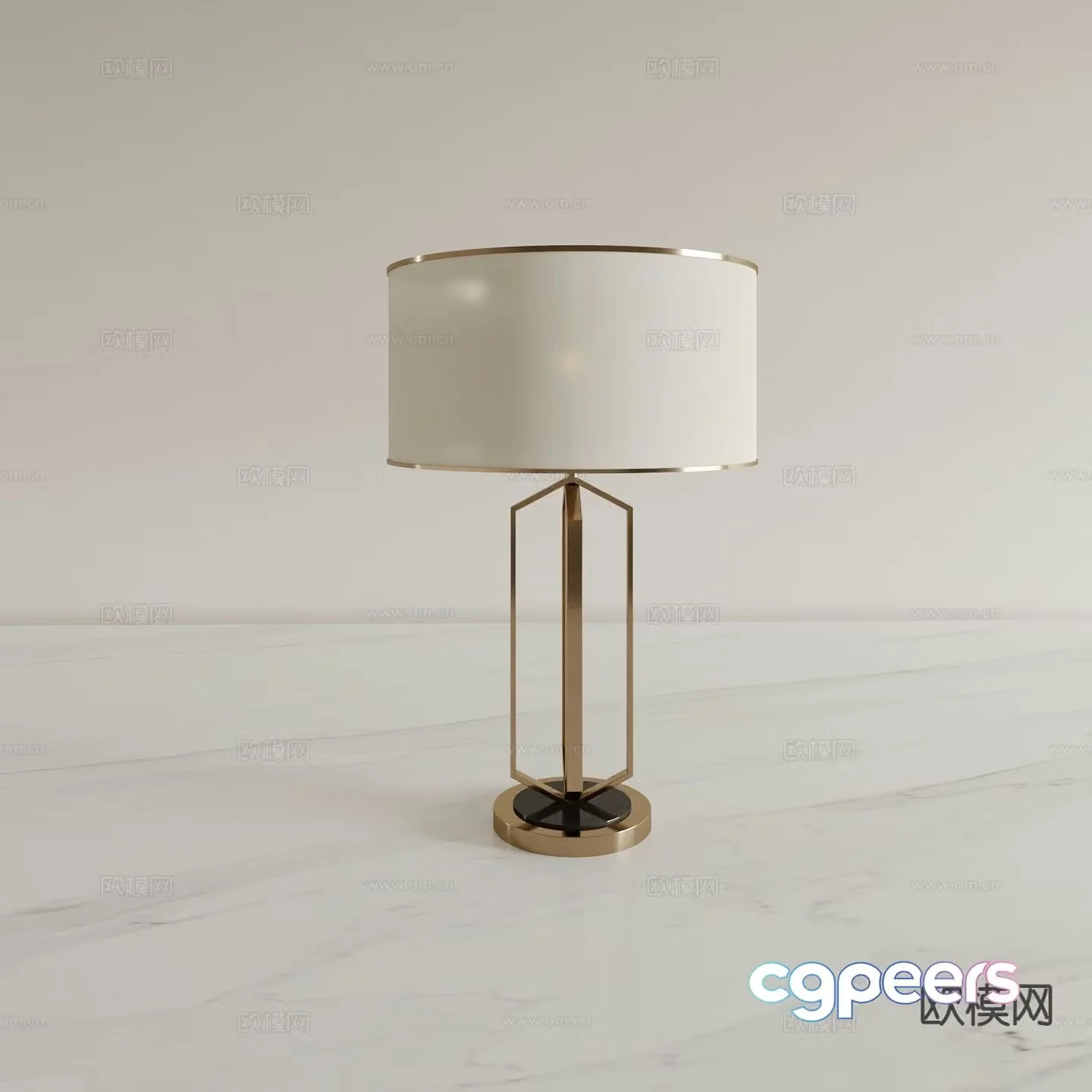 Light luxury table lamp bedside lamp 3d model