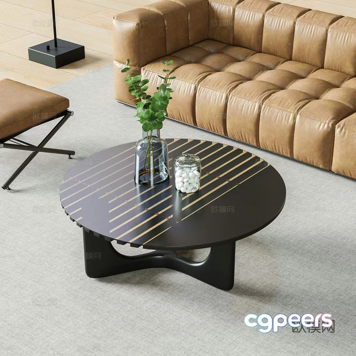 Modern retro coffee table 3D model