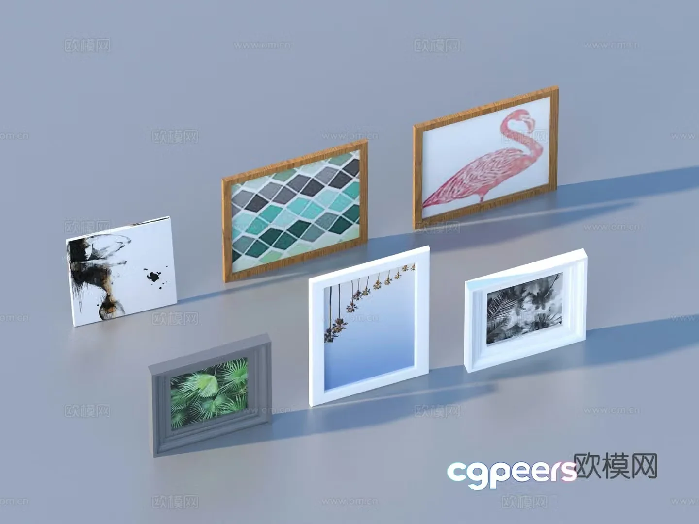 Decorative painting Hanging painting Photo frame 3d model