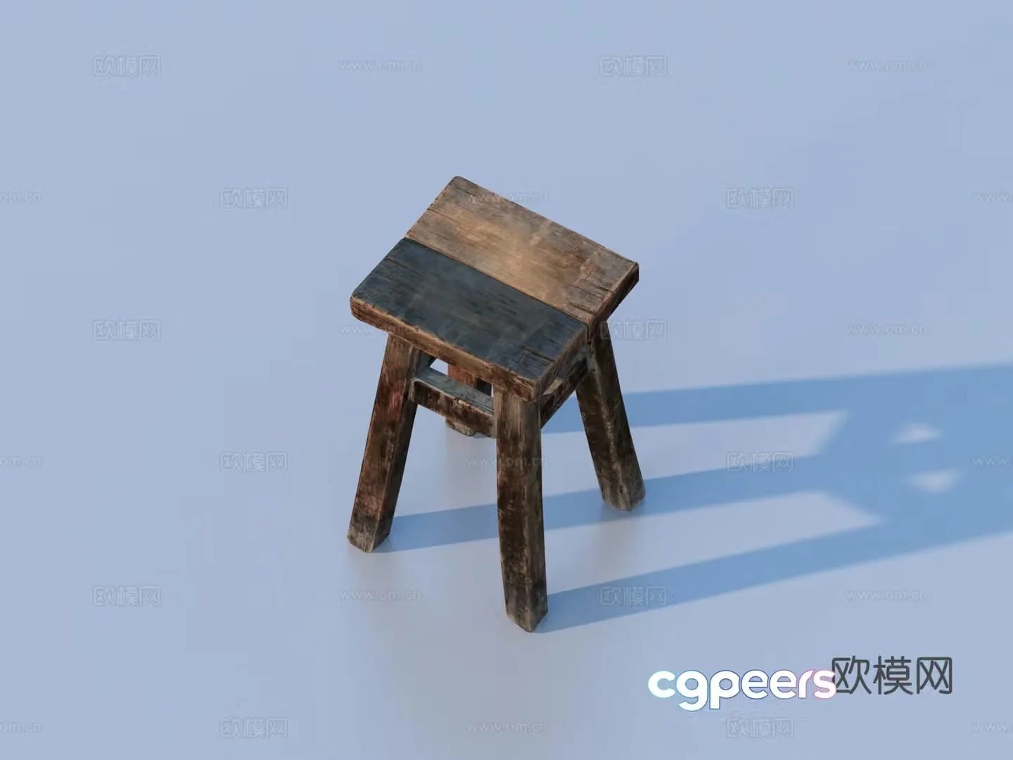 Stool Wooden Stool Furniture Sketch 3D Model