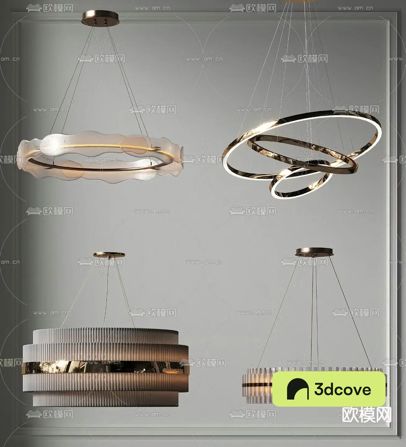 Light luxury chandelier ring chandelier