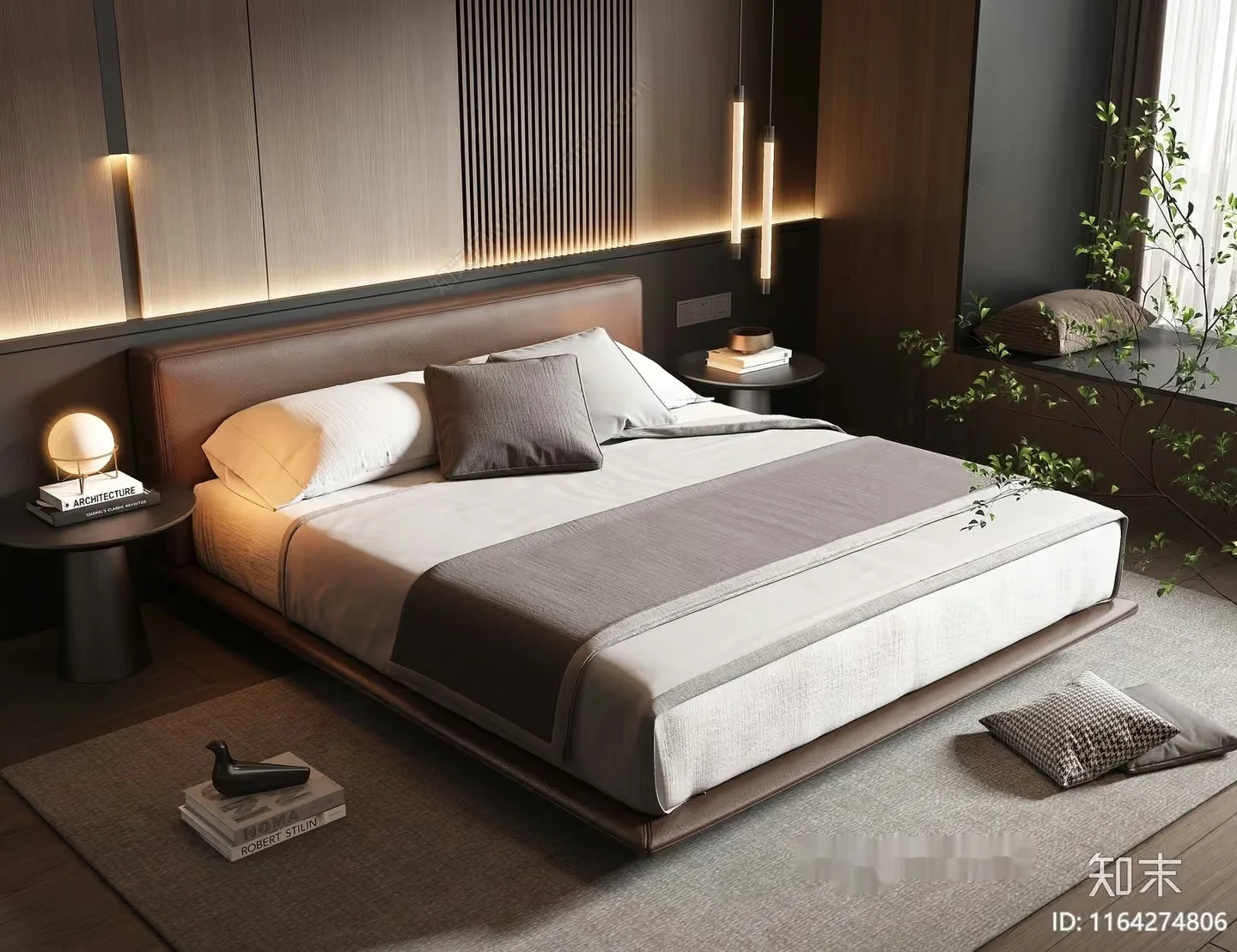 Cozy Bedroom 3D Model – 17410 – VRAY Render