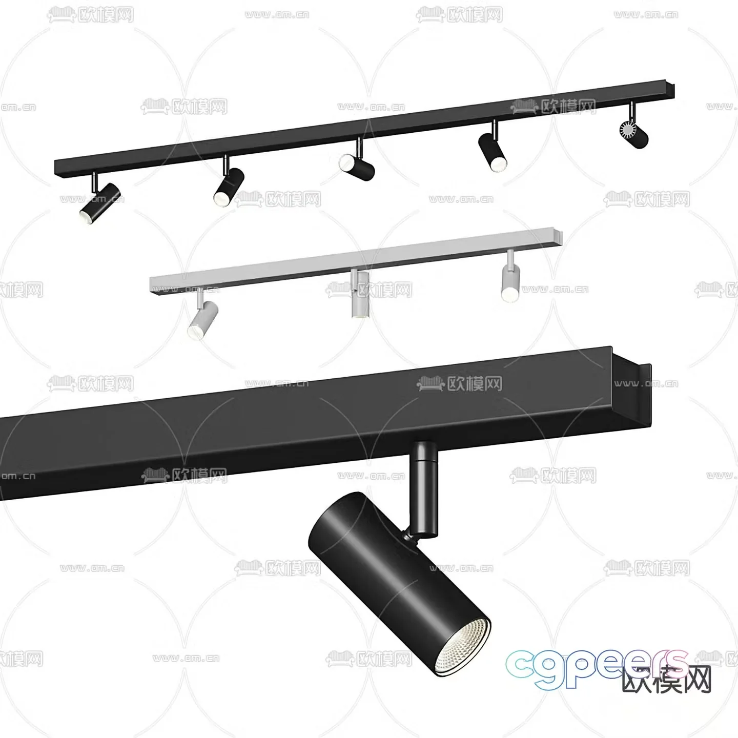Spotlight Magnetic Lamp Track Light 3D Model