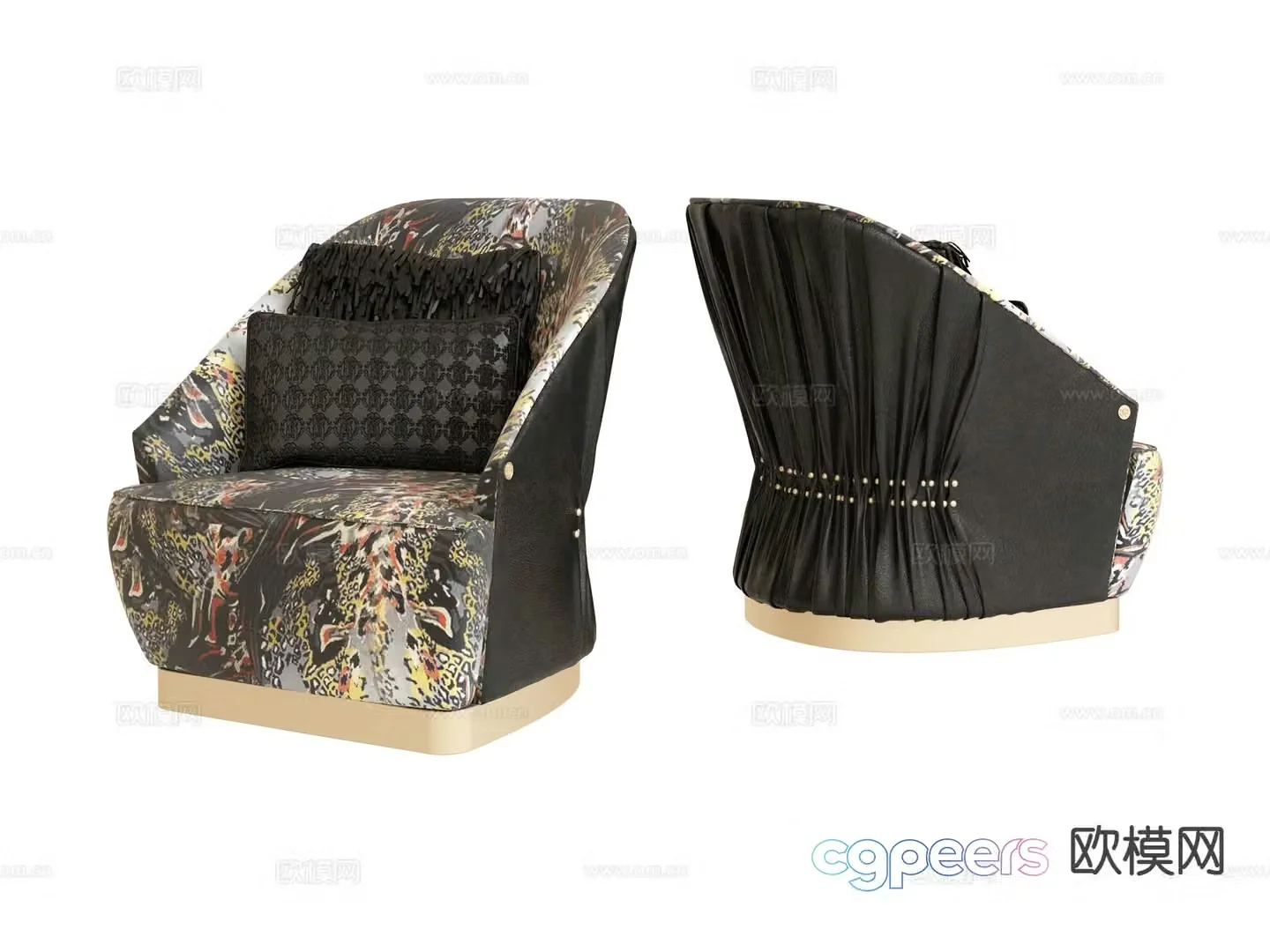 roberto cavalli Inanda single sofa 3d model