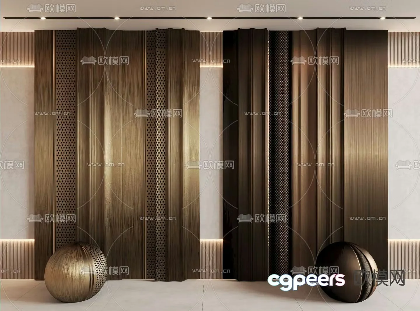 Stainless steel background wall Stainless steel plate Antique bronze plate 3d model