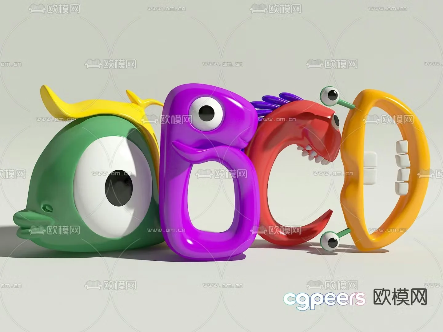 toy alphabet toys 3d model