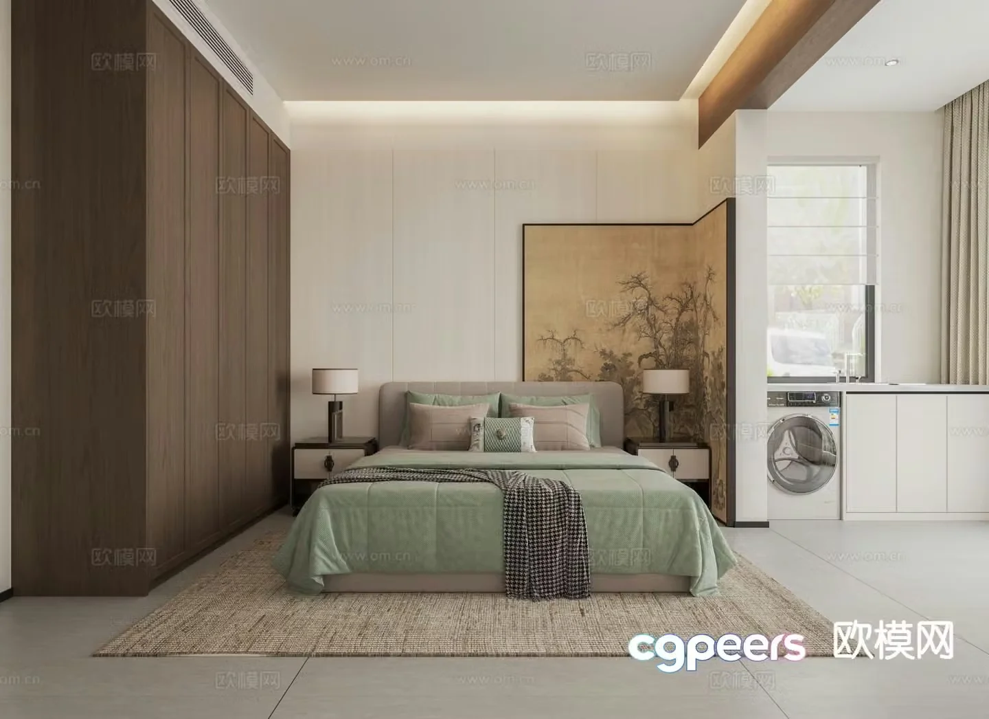New Chinese style bedroom master bedroom 3d model