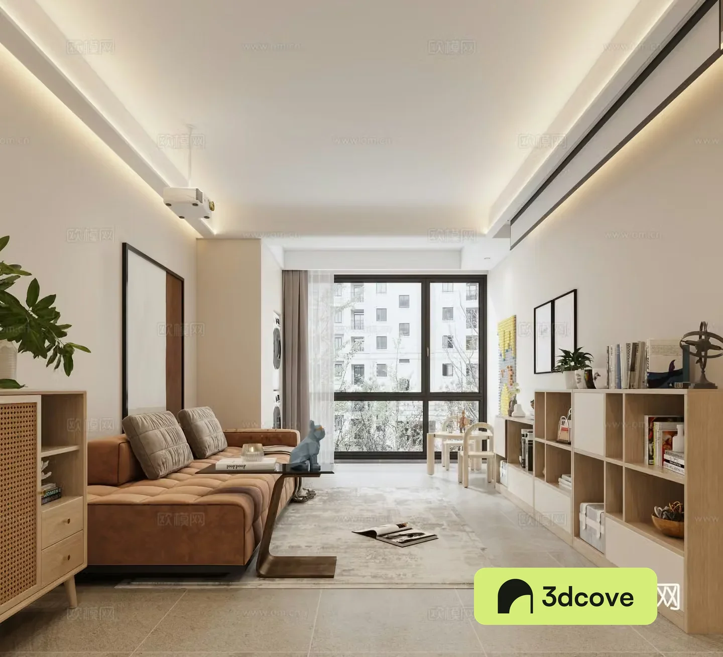 Now living and dining room