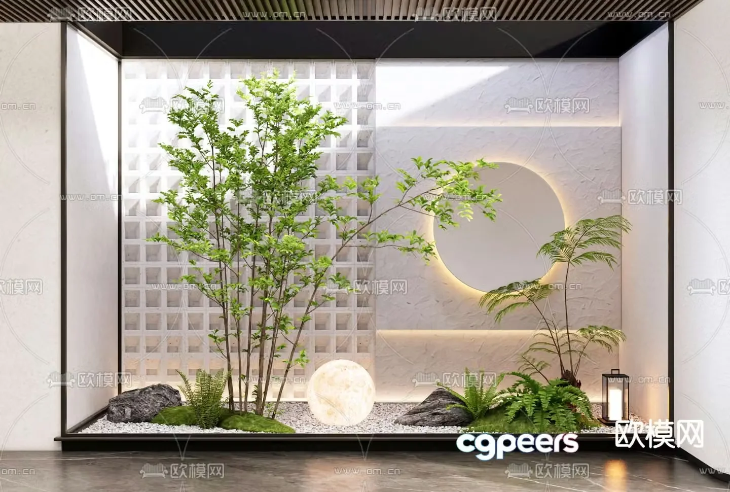Landscape sketch plant landscaping landscape stone 3D model